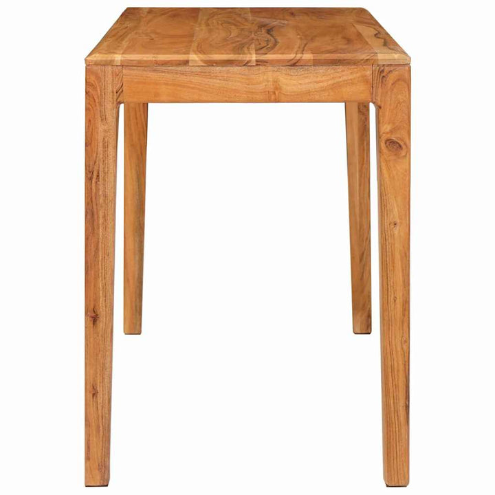 Matbord 110 X 55 X 76 Cm Massivt Akaciaträ Brun Rektangulär