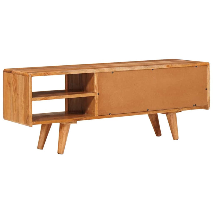 Tv-Skåp Med Hylla Brun 110 X 30 X 40 Cm Massivt Akaciaträ
