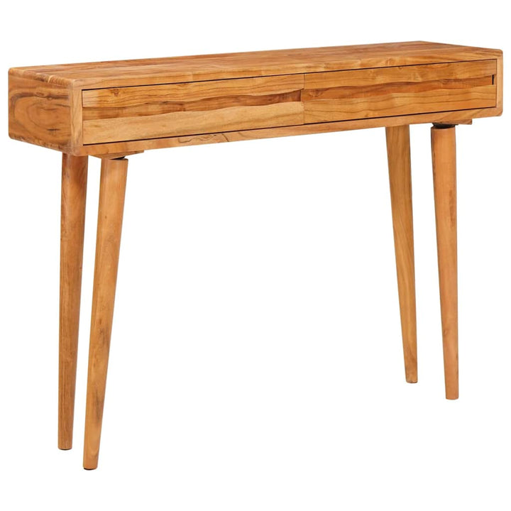 Konsolbord Med Låda Brun 110 X 30 X 80 Cm Massivt Akaciaträ