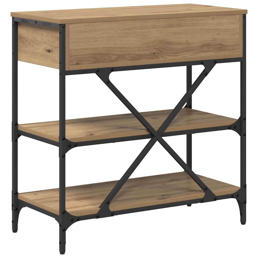 Konsolbord Med Låda Med Hylla Brun 75 X 34,5 X 75 Cm Trä