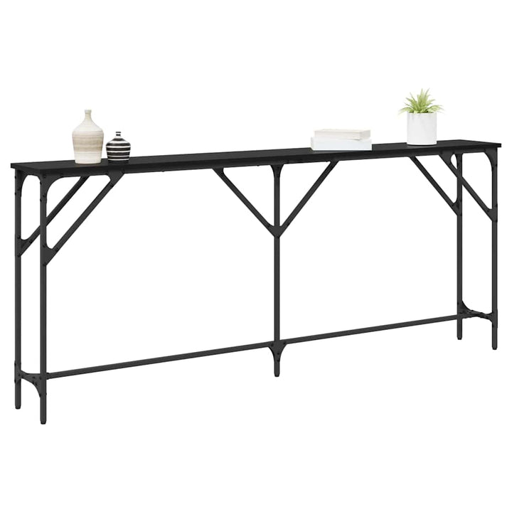 Konsolbord Svart Ek 180 X 23 X 75 Cm