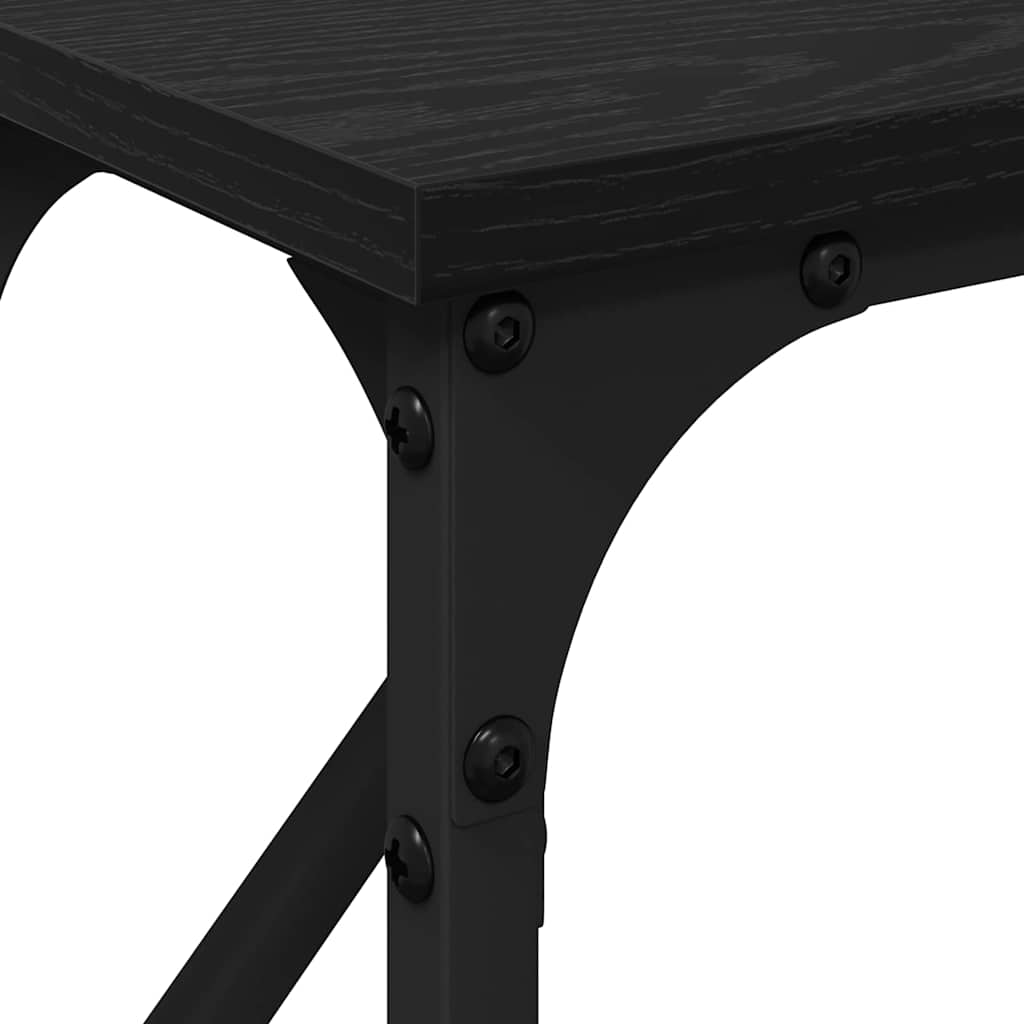 Konsolbord Svart Ek 140 X 23 X 75 Cm