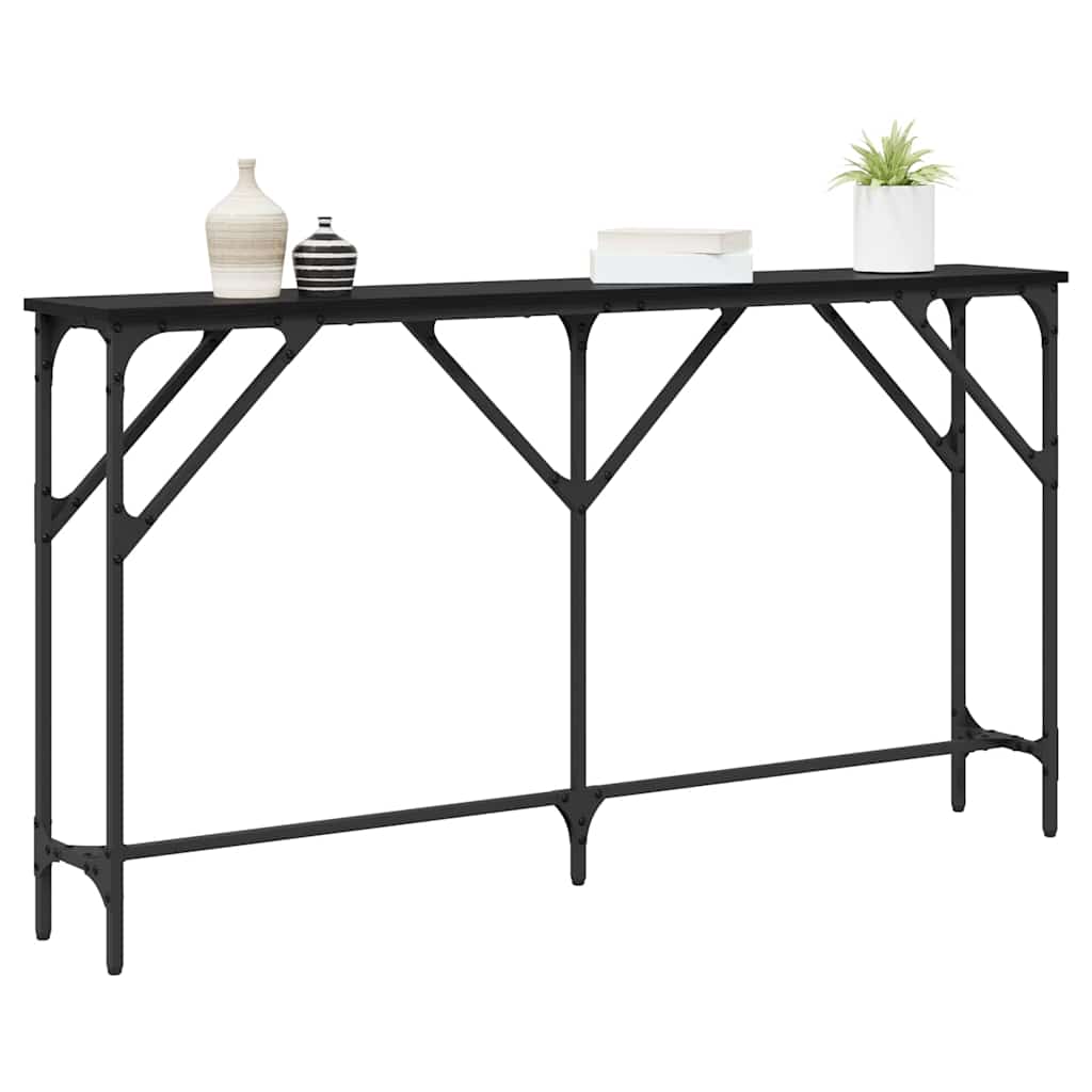 Konsolbord Svart Ek 140 X 23 X 75 Cm