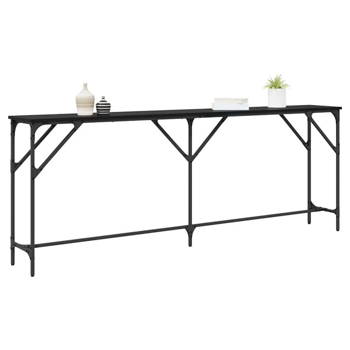 Konsolbord Svart Ek 200 X 29 X 75 Cm