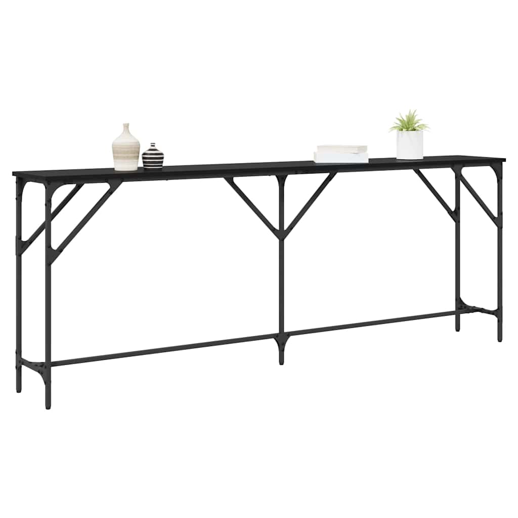 Konsolbord Svart Ek 200 X 29 X 75 Cm