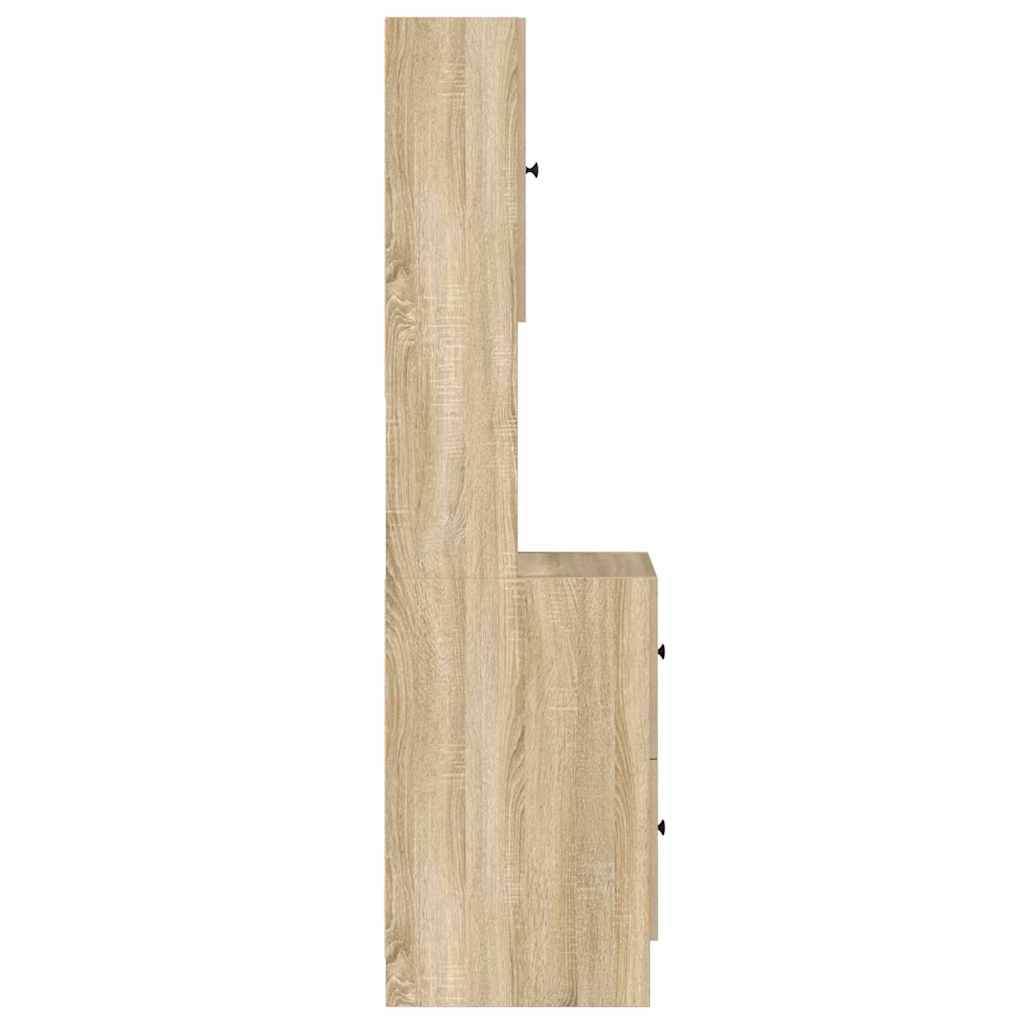Köksskåp Beige 35 X 50 X 180 Cm Konstruerat Trä