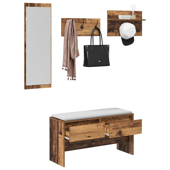 Hallmöbelset Gammalt Trä 90 X 31 X 46,5 Cm Konstruerat Trä