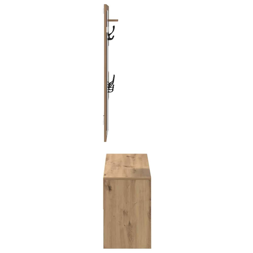 Hallmöbelset Med Låda 4 Pcs Artisan Ek Konstruerat Trä
