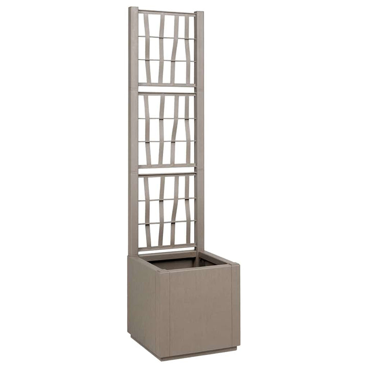 Trädgårdsplanterare Med Trellis Ljusbrun 36 X 36 X 140 Cm Pp