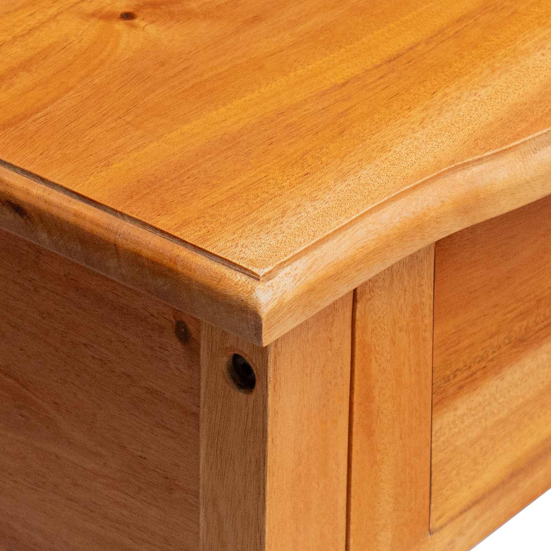 Konsolbord Naturfärg 50,5 X 30 X 75,5 Cm Massivt Mahognyträ