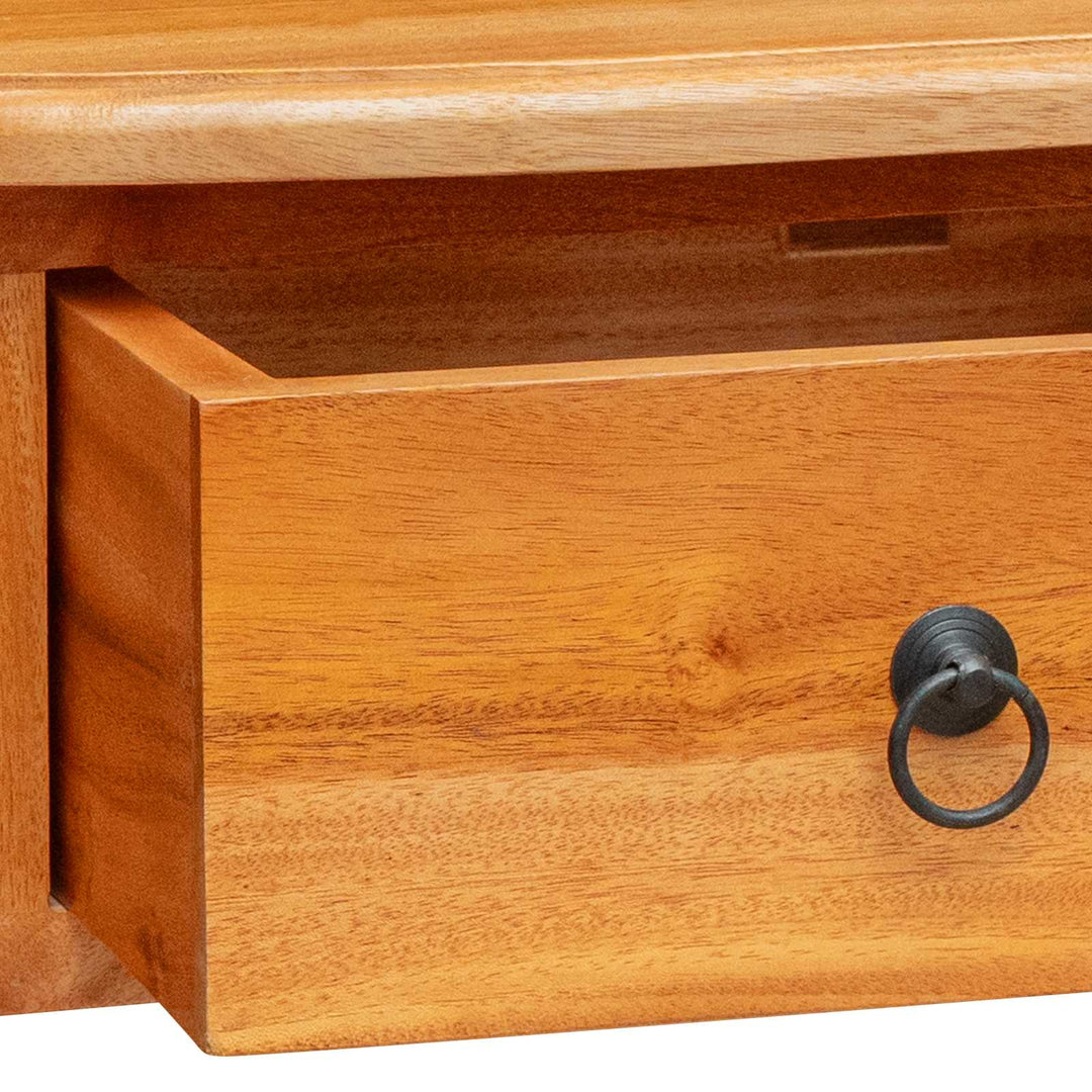 Konsolbord Naturfärg 50,5 X 30 X 75,5 Cm Massivt Mahognyträ