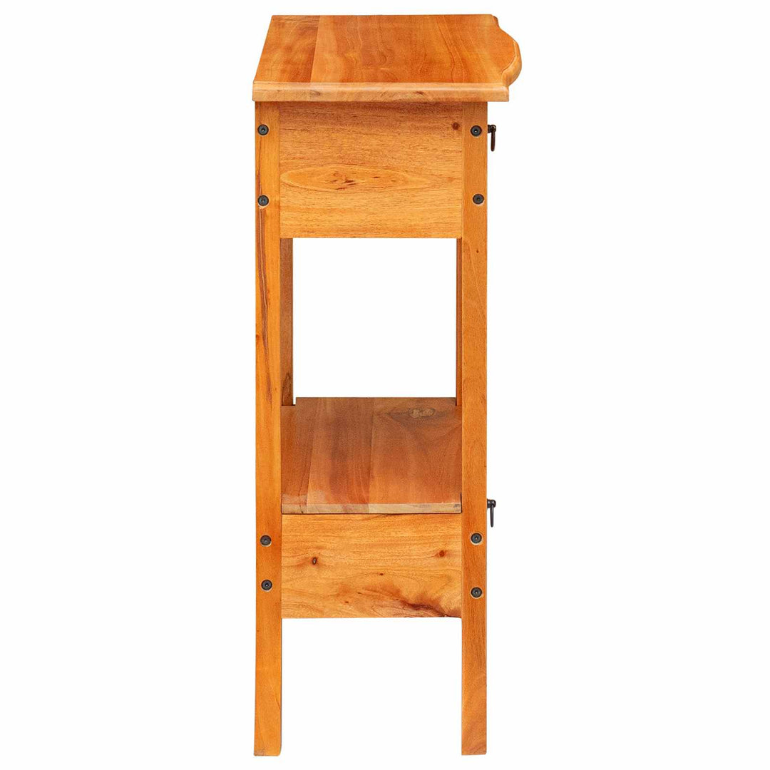 Konsolbord Naturfärg 50,5 X 30 X 75,5 Cm Massivt Mahognyträ