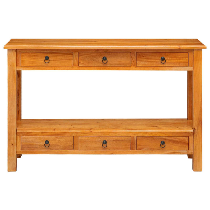 Konsolbord Naturfärg 115 X 32 X 76 Cm Massivt Mahognyträ