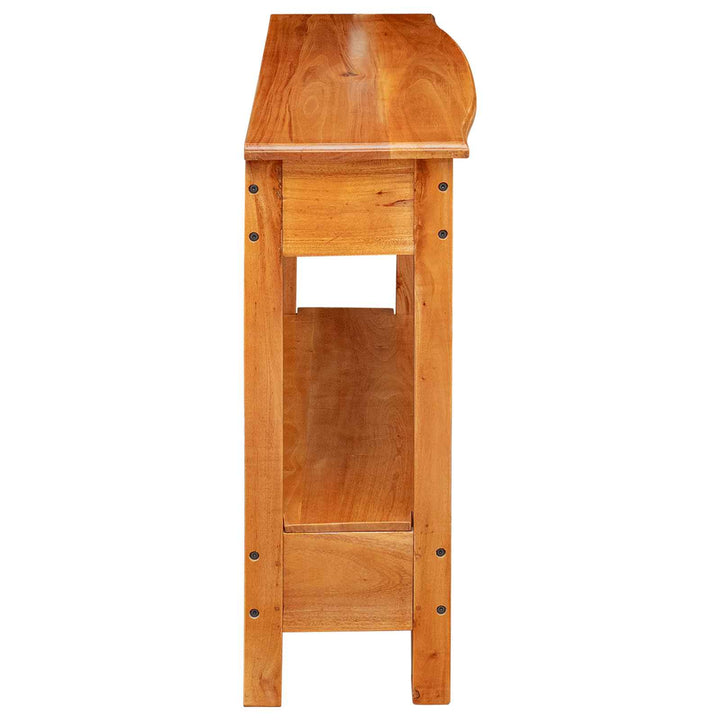 Konsolbord Naturfärg 115 X 32 X 76 Cm Massivt Mahognyträ