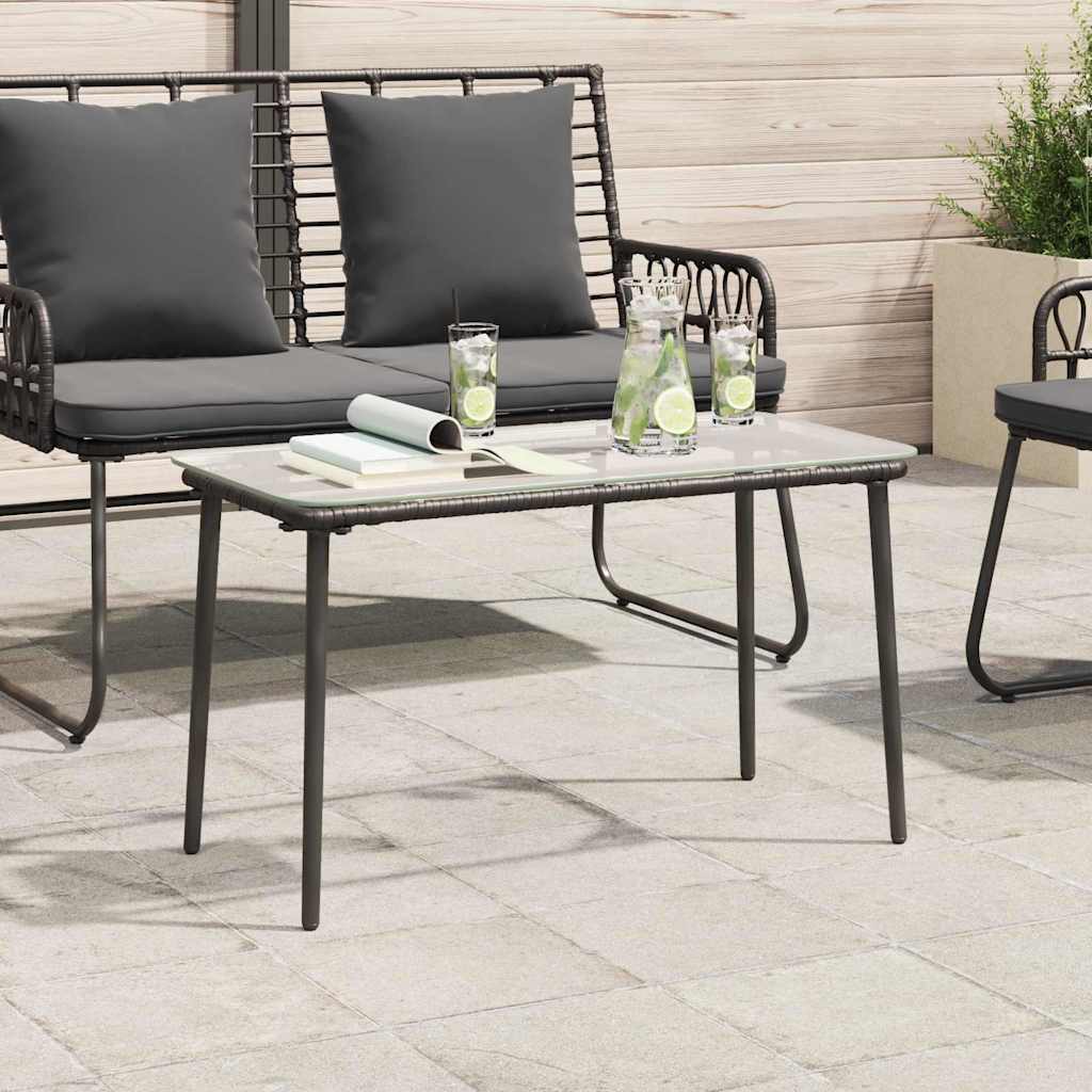 Trädgårdsbord Svart 80 X 40 X 45 Cm Konstrotting