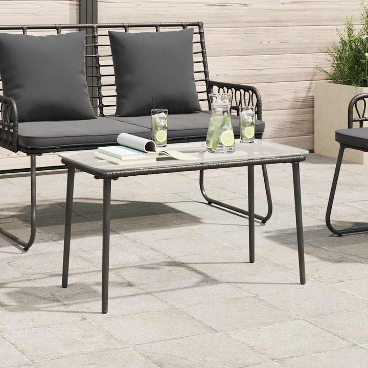 Trädgårdsbord Svart 80 X 40 X 45 Cm Konstrotting
