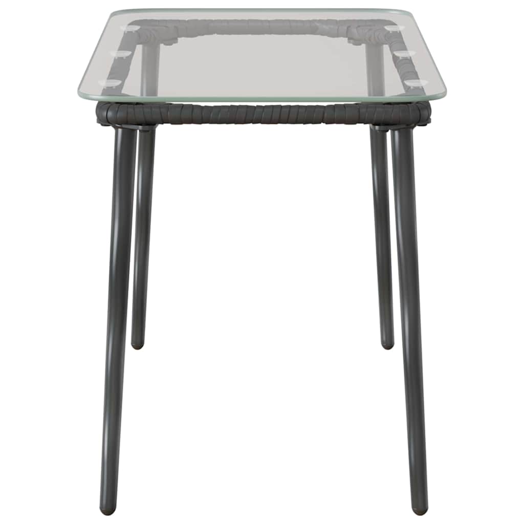 Trädgårdsbord Svart 80 X 40 X 45 Cm Konstrotting
