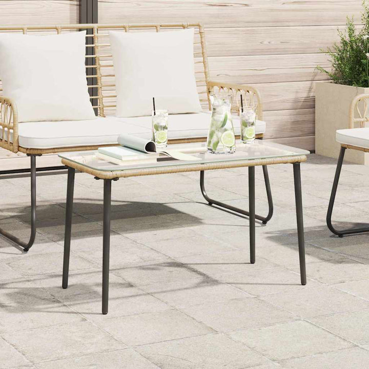 Trädgårdsbord Naturfärg 80 X 40 X 45 Cm Konstrotting