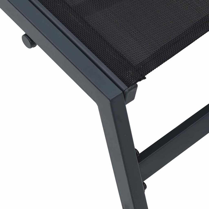Solstol 1-Person Svart Och Anthracit 197 X 54 X 86 Cm Stål