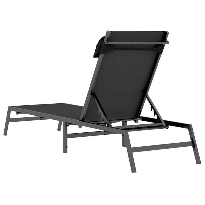 Solstol 1-Person Svart Och Anthracit 197 X 54 X 86 Cm Stål