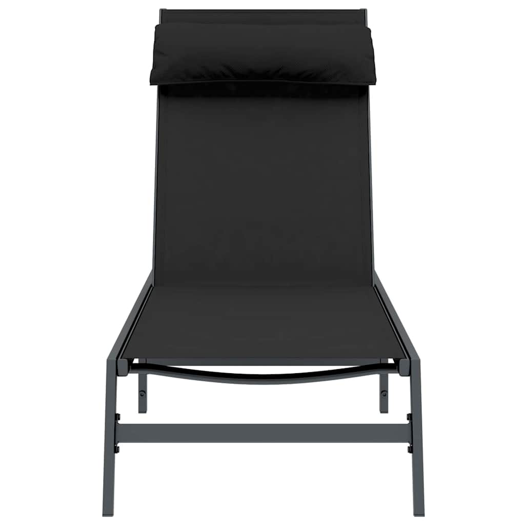 Solstol 1-Person Svart Och Anthracit 197 X 54 X 86 Cm Stål