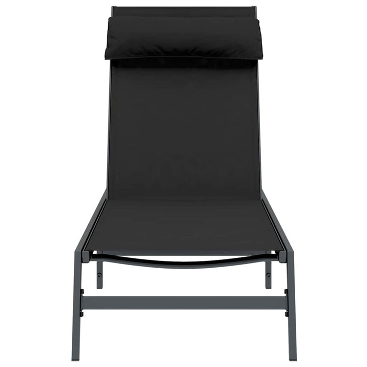 Solstol 1-Person Svart Och Anthracit 197 X 54 X 86 Cm Stål