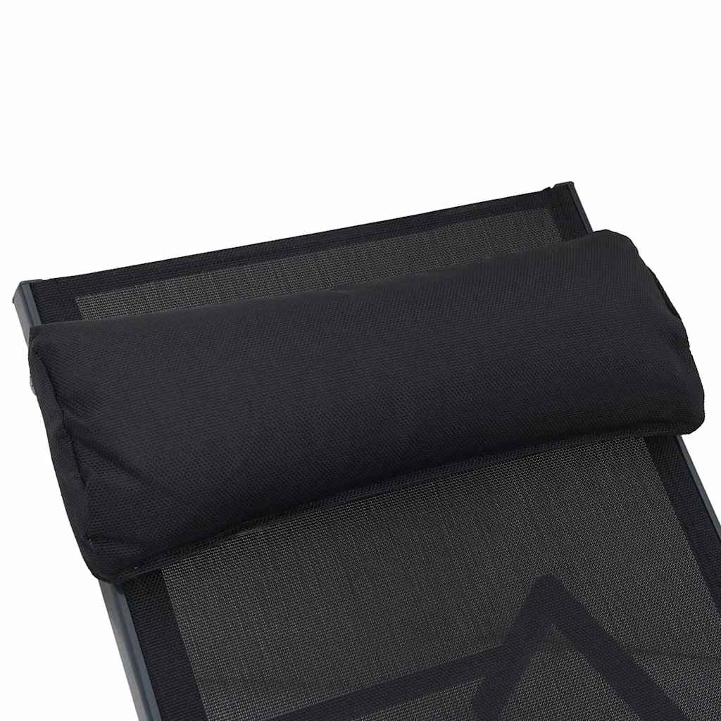 Solstolar 2-Person 3 Pcs Svart Och Anthracit Stål