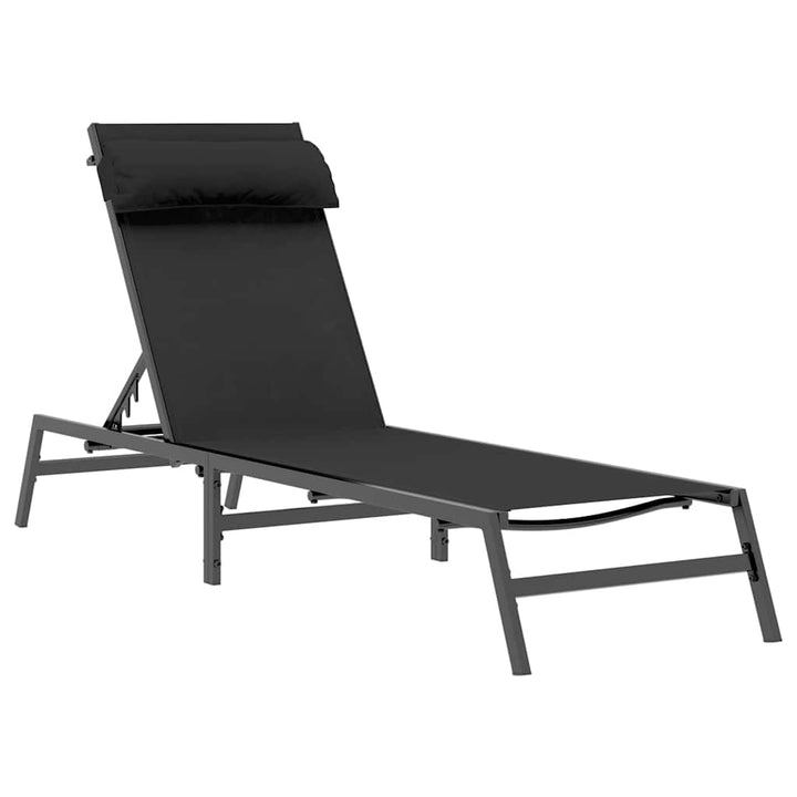 Solstolar 2-Person 3 Pcs Svart Och Anthracit Stål