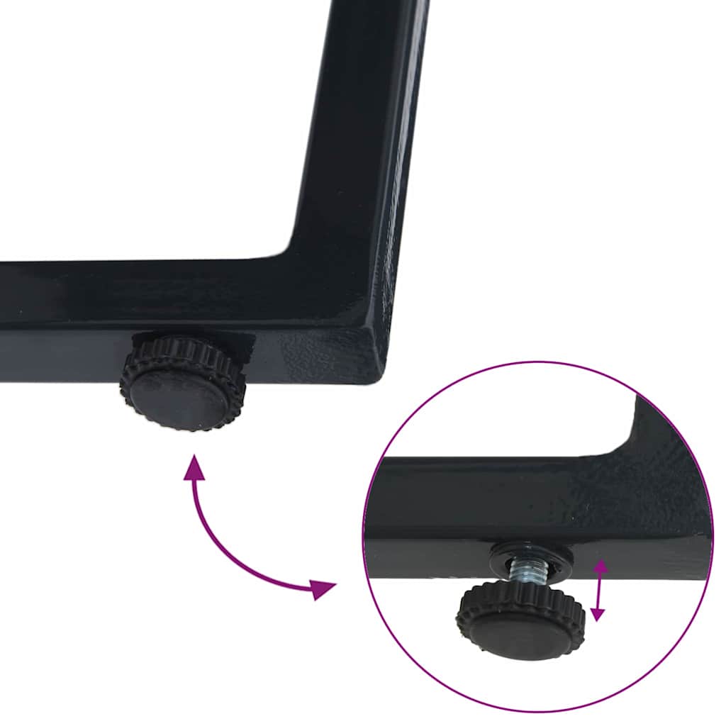 Solstolar 2-Person 3 Pcs Svart Och Anthracit Stål