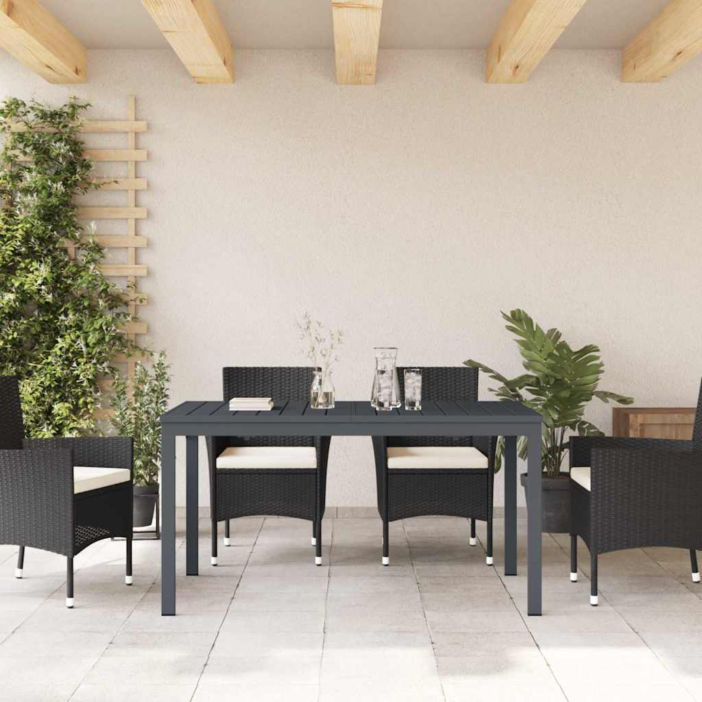 Utebord Antracit 180 X 80 X 74 Cm Pulverlackerat Stål