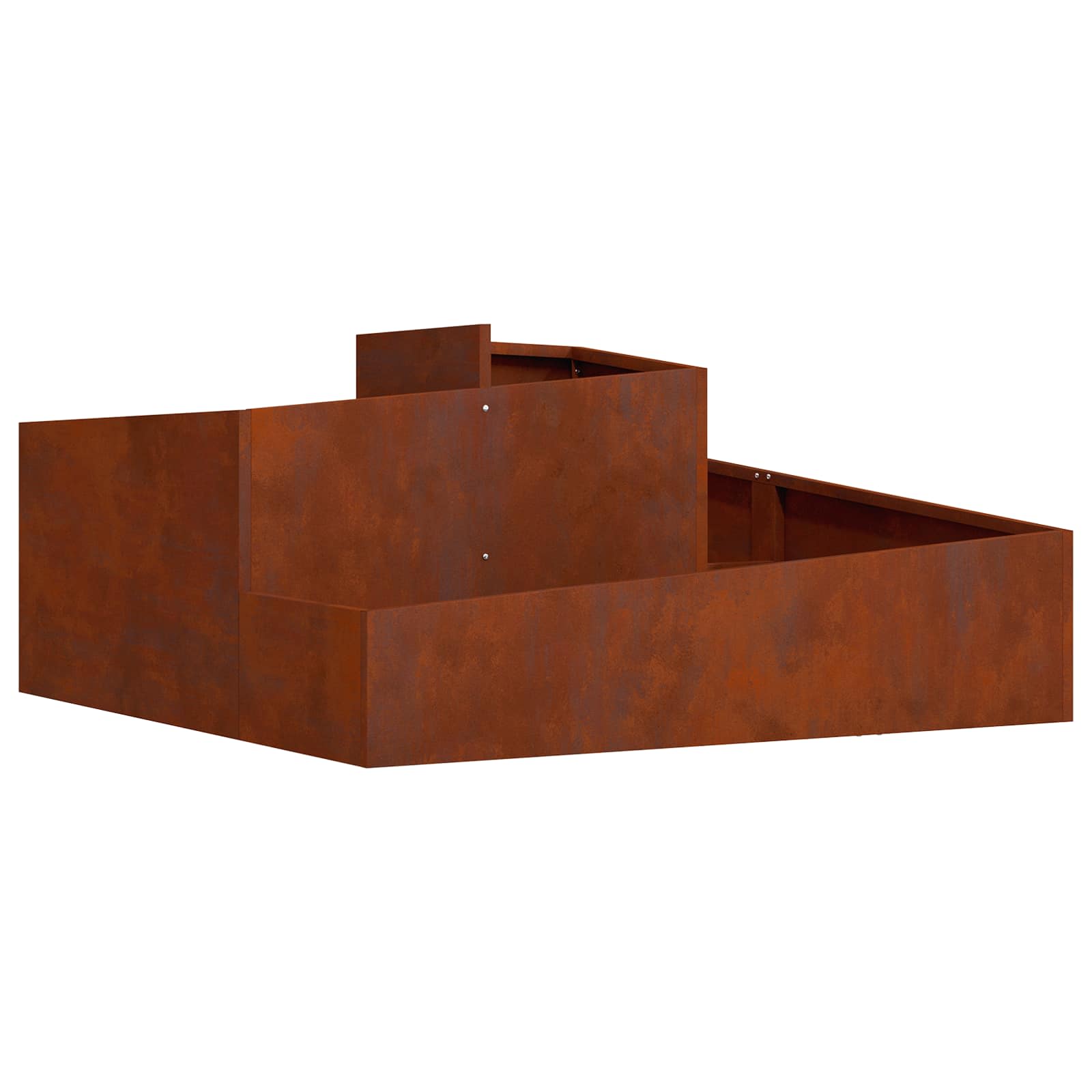 Trädgårdsplanterare Brun 100 X 100 X 50 Cm Väderbeständig Stål