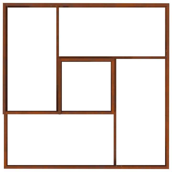 Trädgårdsplanterare Brun 100 X 100 X 50 Cm Väderbeständig Stål