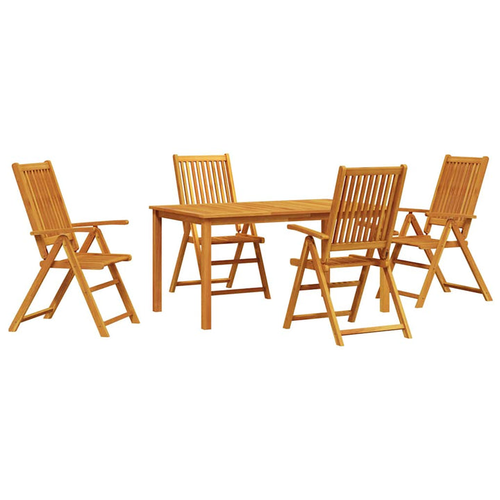 Trädgårdsmöbelset 5 Pcs Brun Massivt Akaciaträ