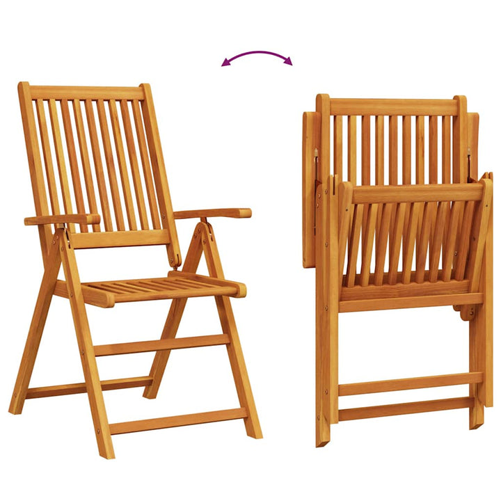 Trädgårdsmöbelset 7 Pcs Brun Massivt Akaciaträ