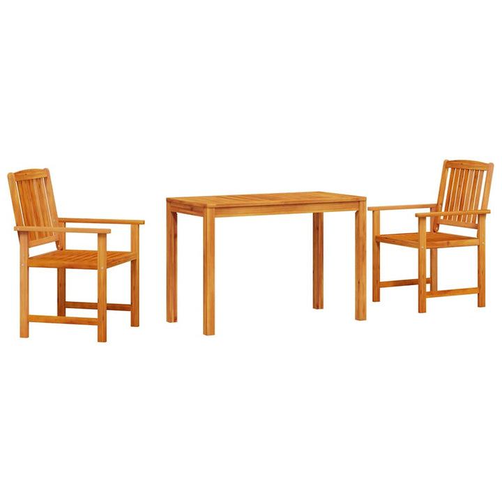 Trädgårdsmöbelset 3 Pcs Brun Massivt Akaciaträ