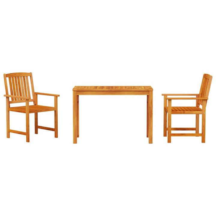 Trädgårdsmöbelset 3 Pcs Brun Massivt Akaciaträ