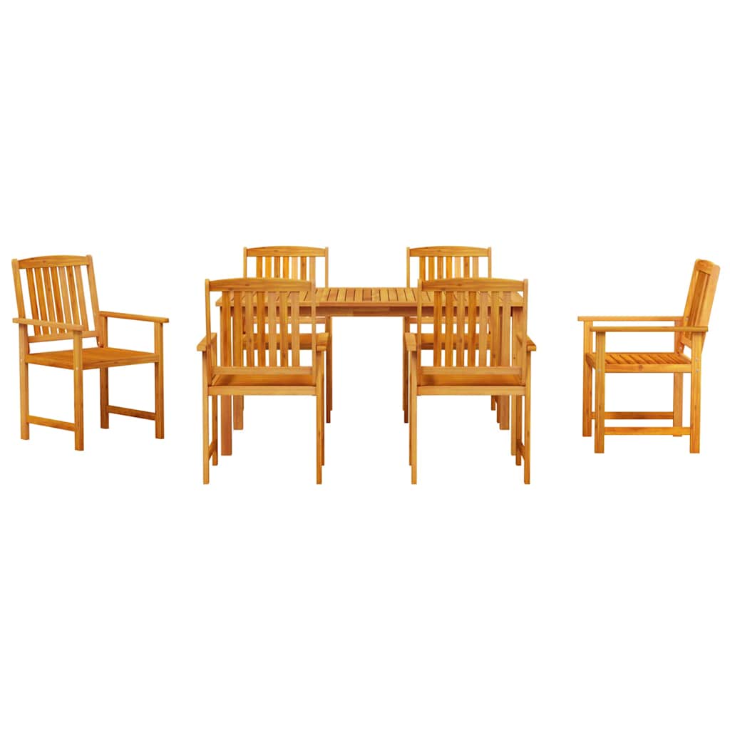 Trädgårdsmöbelset 5 Pcs Brun Massivt Akaciaträ