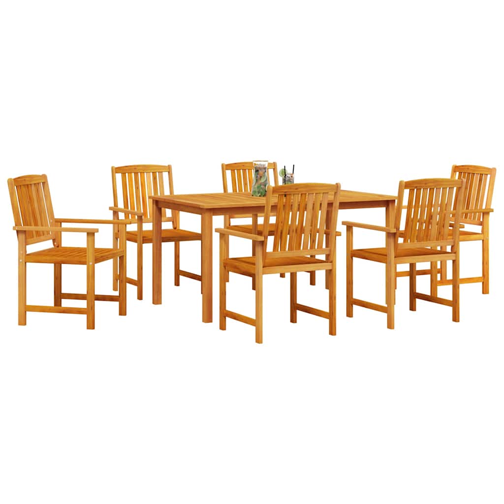 Trädgårdsmöbelset 5 Pcs Brun Massivt Akaciaträ