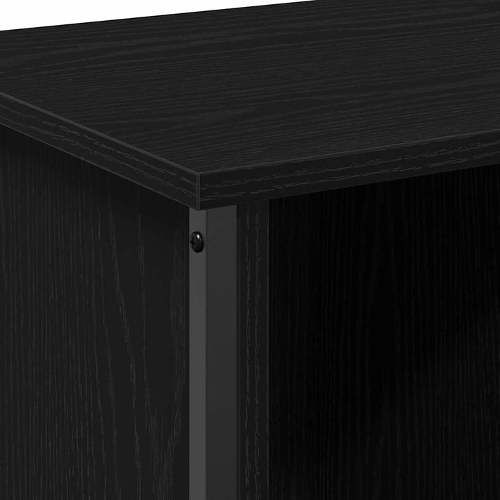 Tv-Skåp Svart Ek 102 X 35 X 45 Cm Konstruerat Trä