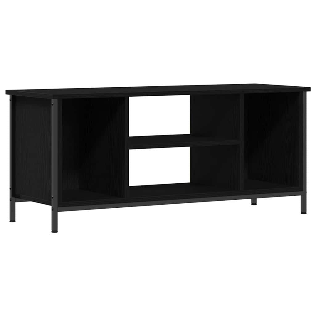 Tv-Skåp Svart Ek 102 X 35 X 45 Cm Konstruerat Trä