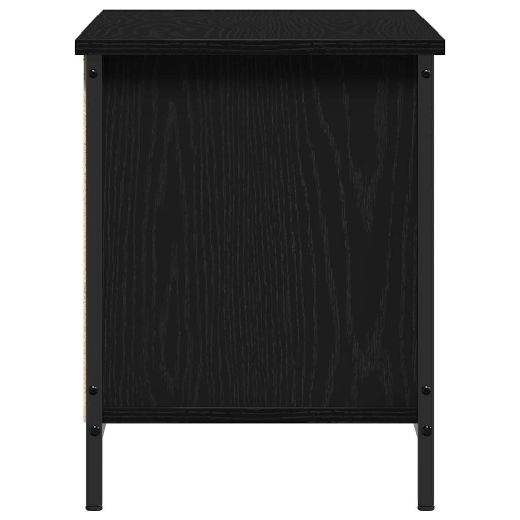 Tv-Skåp Svart Ek 102 X 35 X 45 Cm Konstruerat Trä