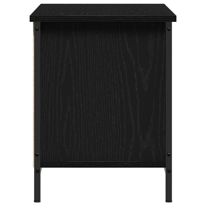 Tv-Skåp Svart Ek 102 X 35 X 45 Cm Konstruerat Trä