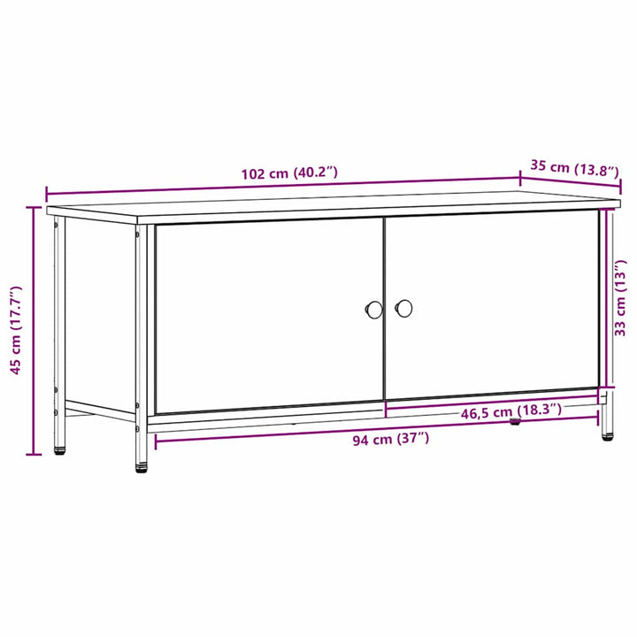 Tv-Skåp Artisan Ek 100 X 35 X 45 Cm Konstruerat Trä