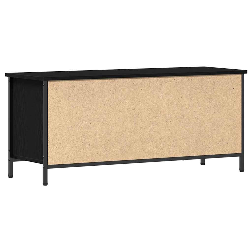 Tv-Skåp Svart Ek 100 X 35 X 45 Cm Konstruerat Trä