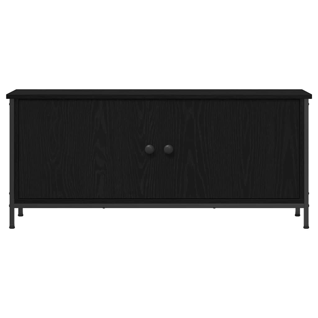 Tv-Skåp Svart Ek 100 X 35 X 45 Cm Konstruerat Trä