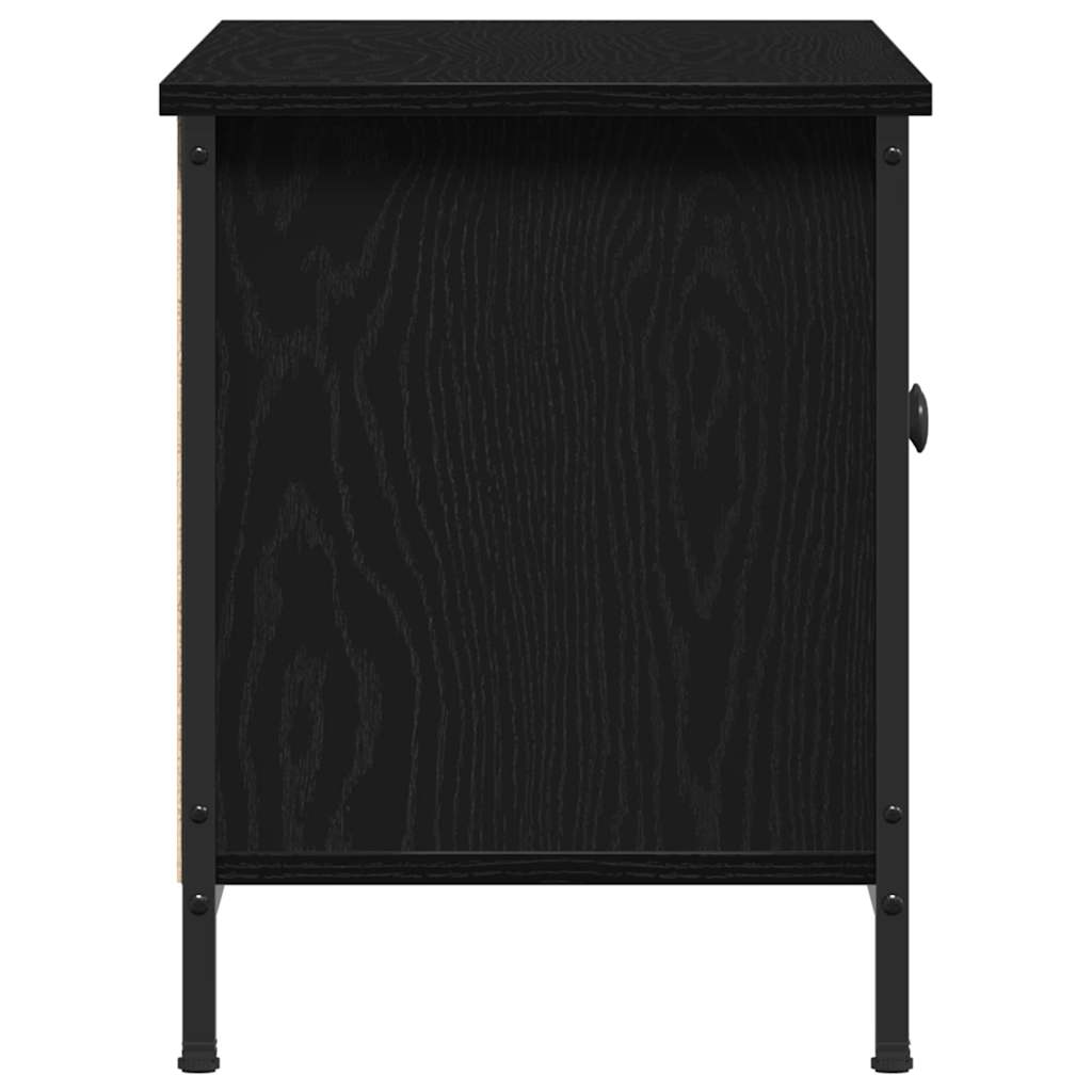 Tv-Skåp Svart Ek 100 X 35 X 45 Cm Konstruerat Trä