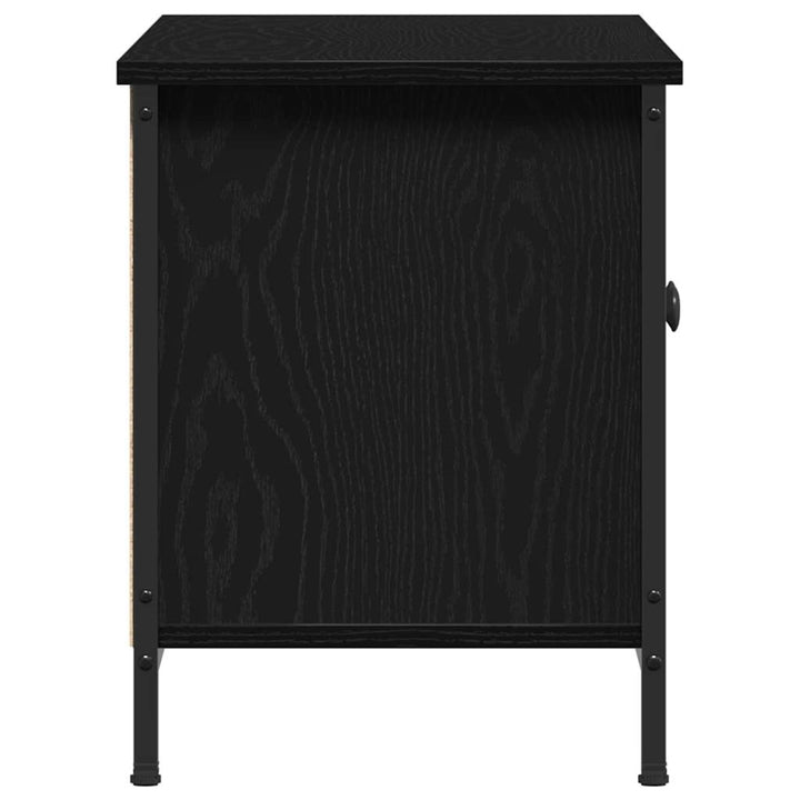 Tv-Skåp Svart Ek 100 X 35 X 45 Cm Konstruerat Trä