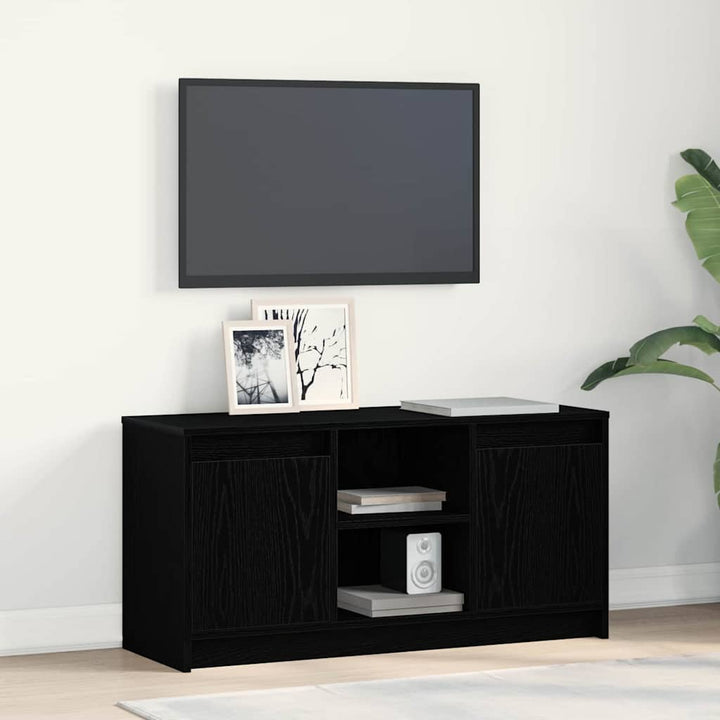 Tv Enheter Svart 100 X 34 X 50 Cm Konstruerat Trä