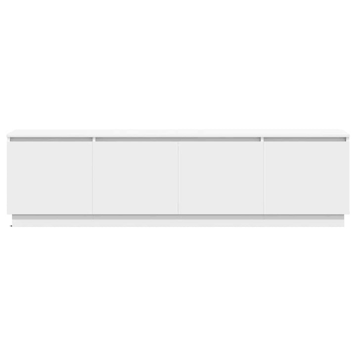 Tv-Skåp Med Led Vit 180 X 38 X 49 Cm Konstruerat Trä