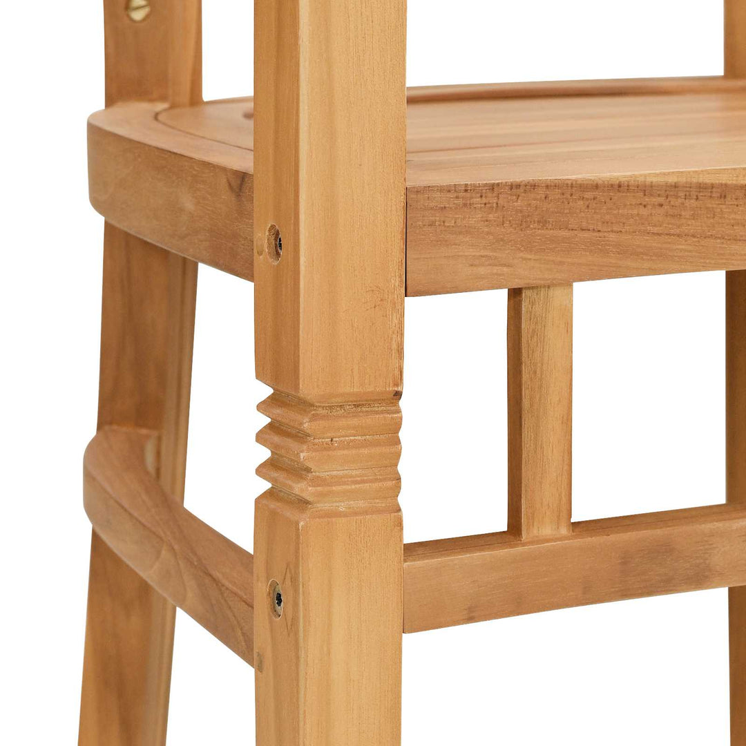 Stol 2 Pcs Brun 63 X 58 X 89 Cm Massivt Teakträ